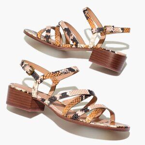 Madewell The Lori Sandal in Snake Embossed Leather 8